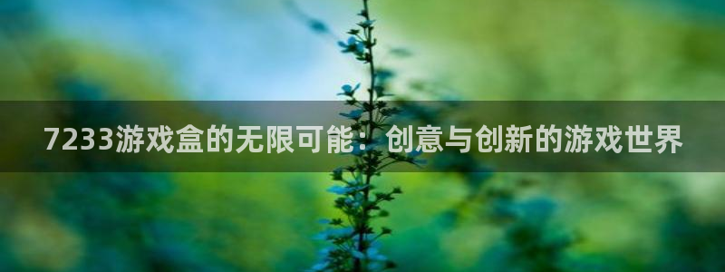 杏悦2注册搜狐：7233游戏盒的无限可能：创意与创新的游戏世